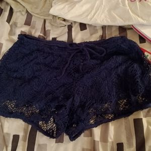 Blue Lacey Shorts